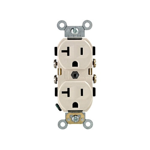 Leviton 20 amps 125 V Duplex Light Almond Outlet 5-20R 1 pk