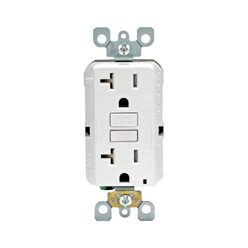 Leviton 20 amps 125 V Duplex White GFCI Outlet 5-20R 1 pk