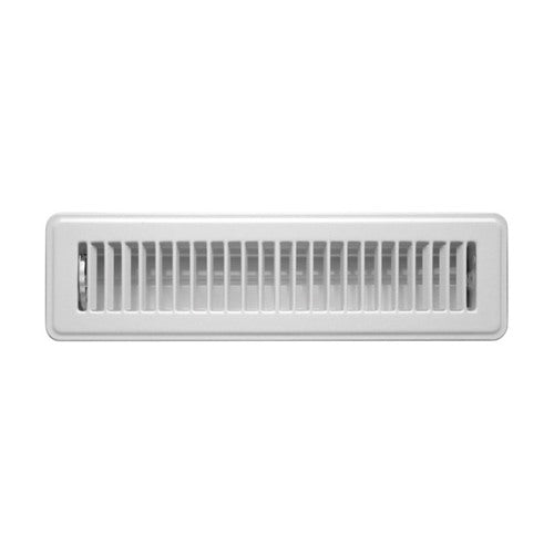 Tru Aire 2 in. H X 12 in. W 2-Way Powder Coat White Steel Floor Register