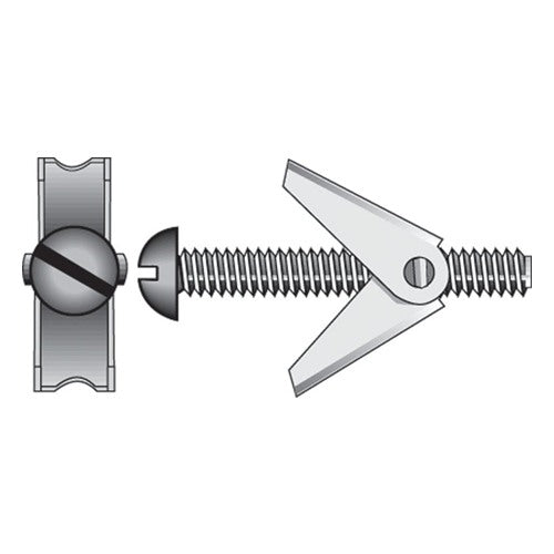Hillman 3/16 in. D X 3 in. L Round Zinc-Plated Steel Toggle Bolt 2 pk