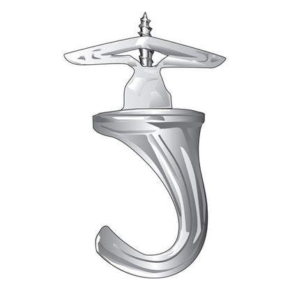 Hillman Small White Brass 5.7 in. L Ceiling Hook 2 pk