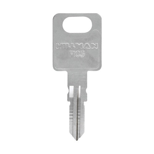 Hillman Traditional Key Automotive Key Blank Double For FIC3 Silver