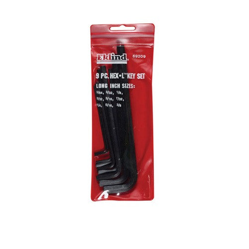 Eklind Hex-L 5/64 to 3/8 in. SAE Long Arm Hex L-Key Set 9 pc