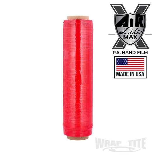 13" Oscillated x 1,968, Red Pre-Stretch, 280 rls/plt, 8.5 mic with folded edges