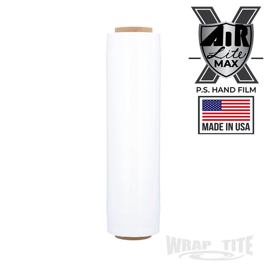 17" Oscillated x 1,476, White Pre-Stretch, 4 rls/cs; 8.5 mic with folded edges