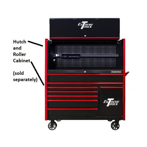 Extreme Tools Dx Series Roller Cabinet With Power Tool Drawer & Extreme Power Workstation® Hutch (HDX)