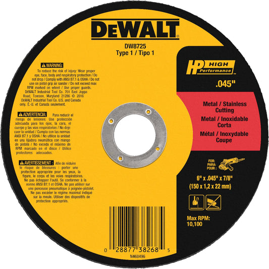 MTL CUT WHL T1 6"X.045XP
