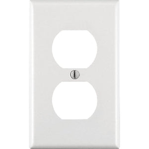 Leviton White 1 gang Thermoset Plastic Duplex Wall Plate — 88003-000, Pack of 20