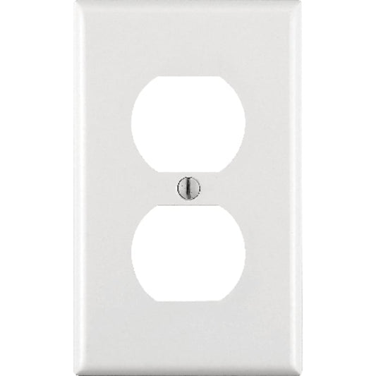 Leviton White 1 gang Thermoset Plastic Duplex Wall Plate 1 pk