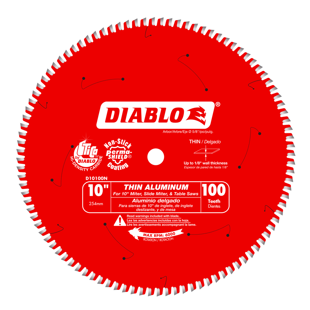 Diablo 10 in. D X 5/8 in. TiCo Hi-Density Carbide Circular Saw Blade 100 teeth 1 pk