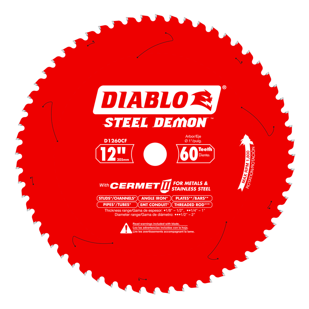 Diablo Steel Demon 12 in. D X 1 in. Cermet Metal Saw Blade 60 teeth 1 pk