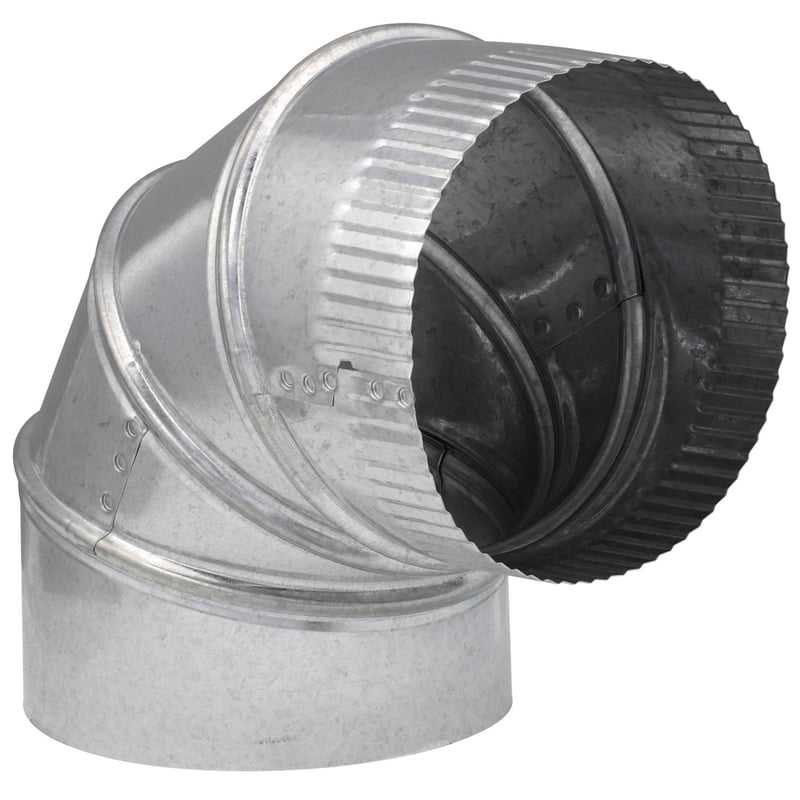 Imperial 6 in. D X 6 in. D Adjustable 90 deg Galvanized Steel Elbow Exhaust