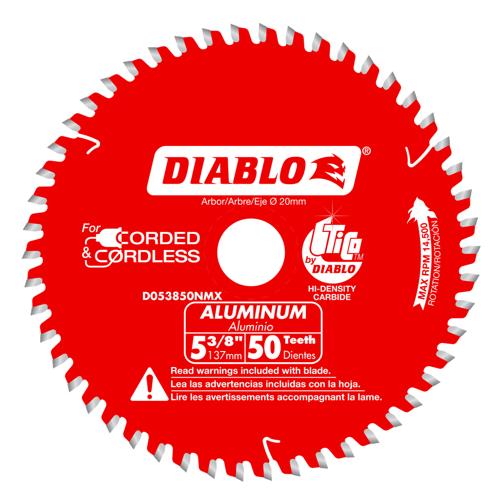 Diablo 5-3/8 in. D X 20 mm TiCo Hi-Density Carbide Circular Saw Blade 50 teeth 1 pk