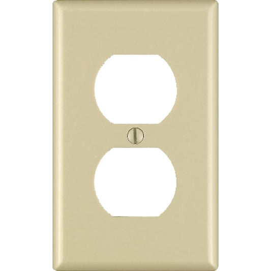 Leviton Ivory 1 gang Thermoset Plastic Duplex Wall Plate 1 pk