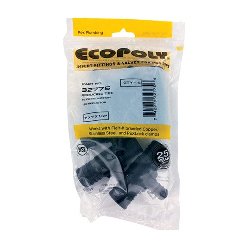 Flair-It Ecopoly 1 in. PEX Barb X 1 in. D PEX Plastic Reducing Tee