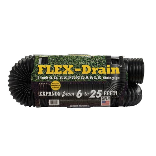 Flex-Drain 3-3/4 in. D X 25 ft. L Poly Drain Pipe