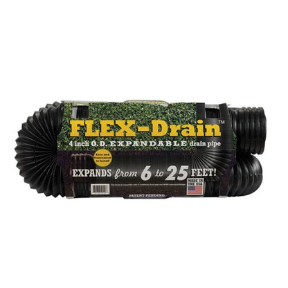 Flex-Drain 3-3/4 in. D X 25 ft. L Poly Drain Pipe