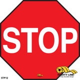 Floor Tape Stop Sign Stickers