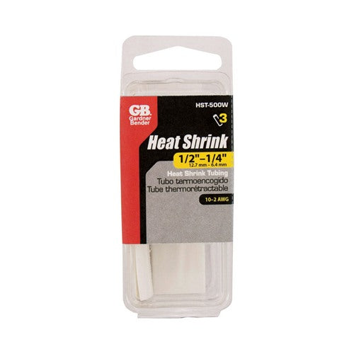 Gardner Bender 1/2 in. D Heat Shrink Tubing White 3 pk