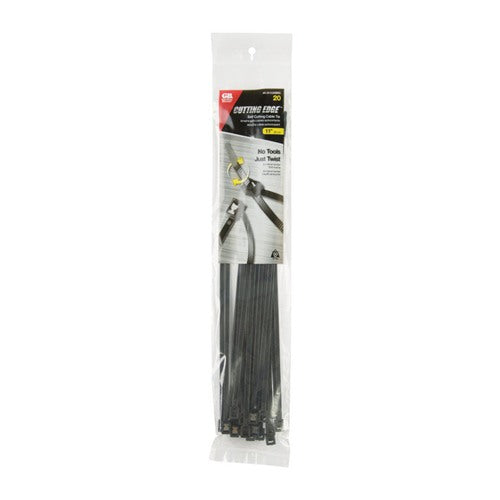 Gardner Bender 11 in. L Black Self-Cutting Cable Tie 20 pk
