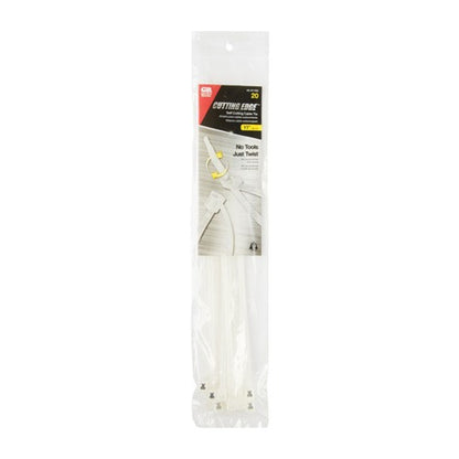 Gardner Bender 11 in. L Clear Self-Cutting Cable Tie 20 pk