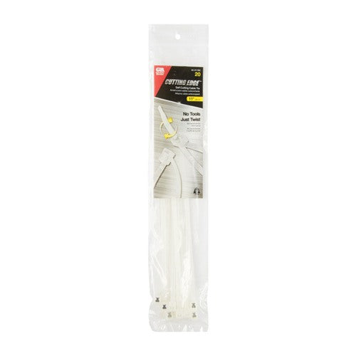Gardner Bender 11 in. L Clear Self-Cutting Cable Tie 20 pk