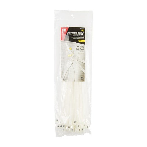 Gardner Bender 11 in. L Clear Self-Cutting Cable Tie 50 pk