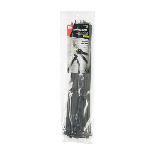 Gardner Bender 14 in. L Black Self-Cutting Cable Tie 50 pk