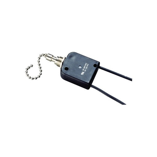 Gardner Bender 6 amps Pull Chain Switch Black/Silver 1 pk
