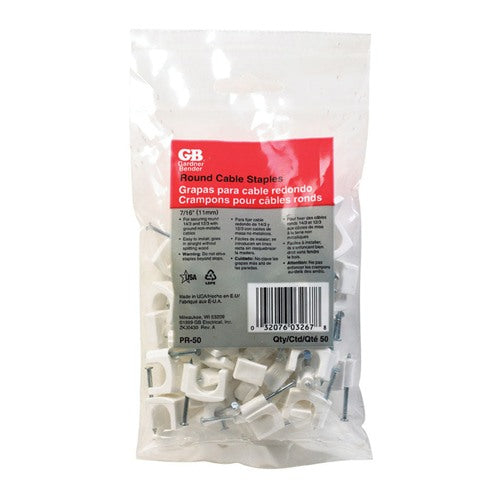 Gardner Bender 7/16 in. W Plastic Insulated Cable Staple 1 pk