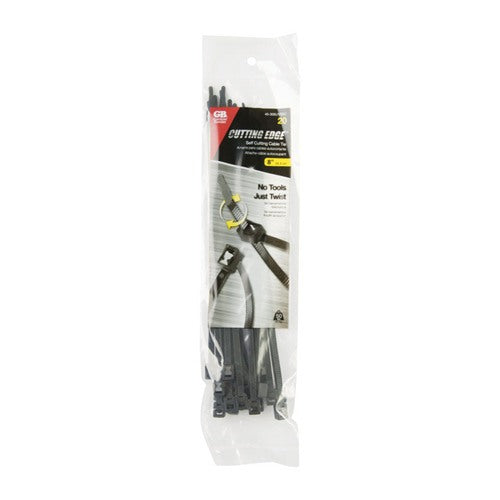 Gardner Bender 8 in. L Black Self-Cutting Cable Tie 20 pk