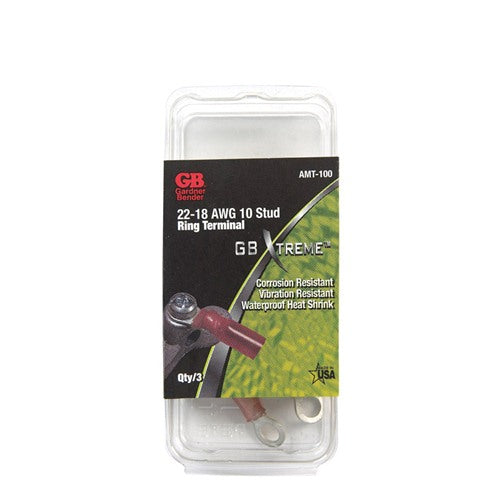 Gardner Bender Xtreme 22-18 Ga. Insulated Wire Ring Terminal Red 3 pk