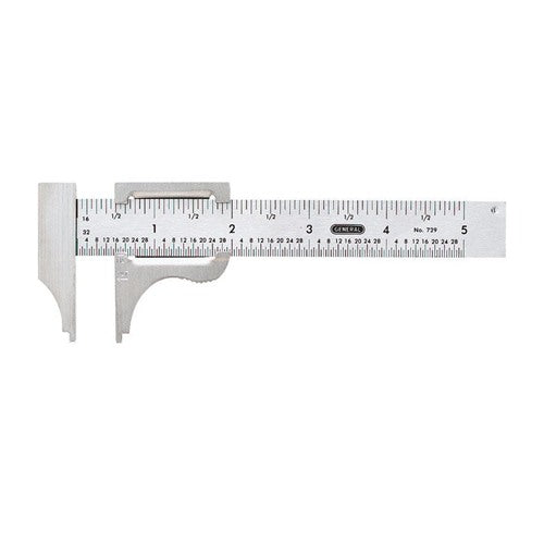 General 4 in. L X 2-3/4 in. W Slide Caliper 1 pc