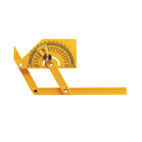 General Angel-Izer 8-5/8 in. L X 3-3/4 in. W Protractor Yellow 1 pc