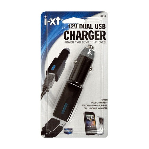 Goxt 12 V Black Dual USB Charger 1 pk