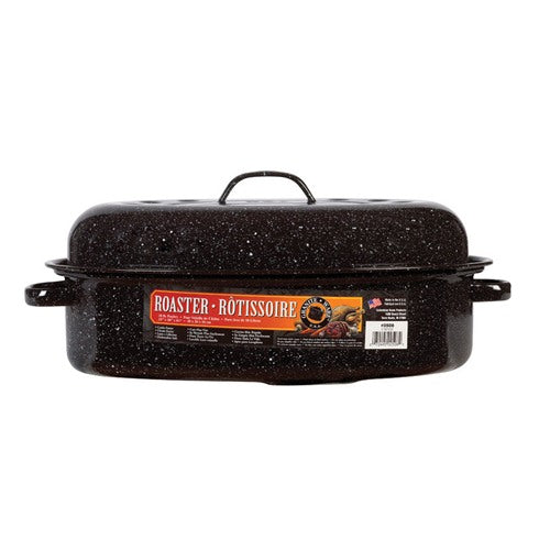 Granite Ware Porcelain Enamel Covered Roaster 10 lb Black