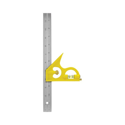 GreatNeck 12 in. L X 11/16 in. H Stainless Steel Combination Square Level and Scriber