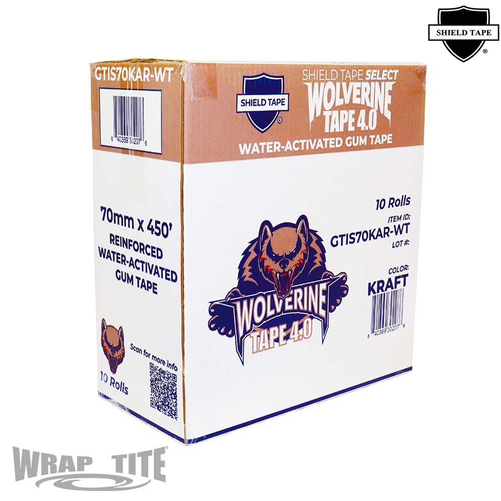 WrapTite Water-Activated Reinforced Gum Tape - GTIS70KAR-WT