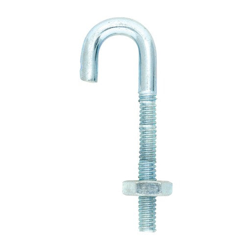 Hampton Medium Zinc-Plated Silver Zinc 0.625 in. L J-Bolt 110 lb 1 pk