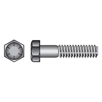 HILLMAN 1/2 in. D X 1-3/4 in. L Heat Treated Steel Hex Head Cap Screw 50 pk
