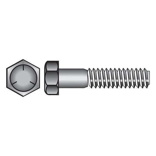 HILLMAN 1/2 in. D X 1 in. L Heat Treated Zinc Steel Hex Head Cap Screw 50 pk