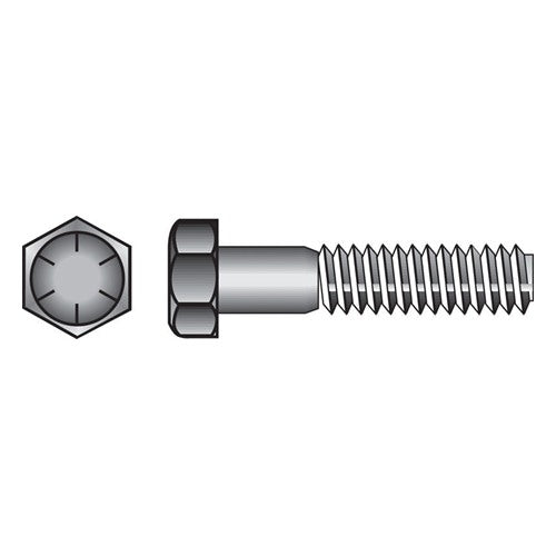 HILLMAN 1/2 in. D X 3-1/2 in. L Heat Treated Steel Hex Head Cap Screw 25 pk