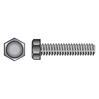 HILLMAN 1/2 in. D X 4 in. L Zinc Plated Steel Hex Tap Bolt 25 pk