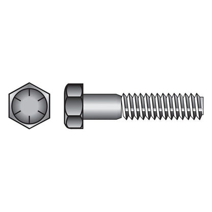 HILLMAN 1/2 in. D X 7 in. L Heat Treated Steel Hex Head Cap Screw 25 pk