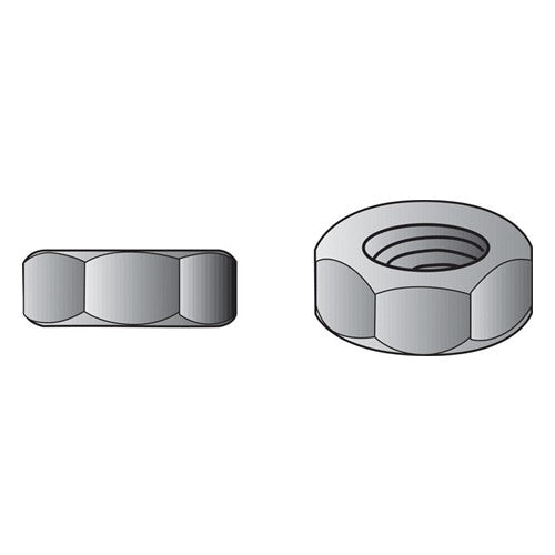 HILLMAN 1/2 in. Zinc-Plated Steel USS Hex Nut 1 pk