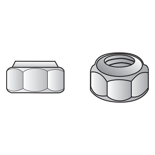 Hillman 1/2 in. Zinc-Plated Steel USS Nylon Lock Nut 50 pk