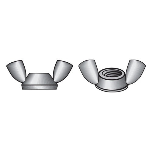 Hillman 1/4 in. Cold Forged Stainless Steel USS Wing Nut 50 pk
