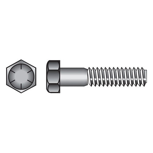HILLMAN 1/4 in. D X 1 in. L Heat Treated Steel Hex Head Cap Screw 100 pk — Model 220015