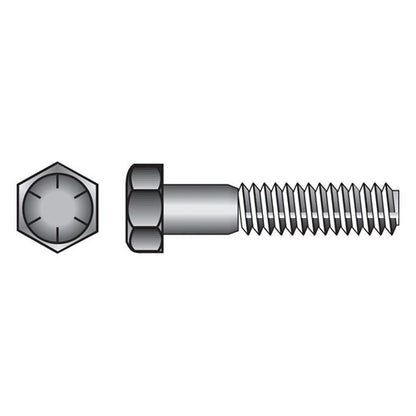 HILLMAN 1/4 in. D X 1 in. L Heat Treated Steel Hex Head Cap Screw 100 pk — Model 220015
