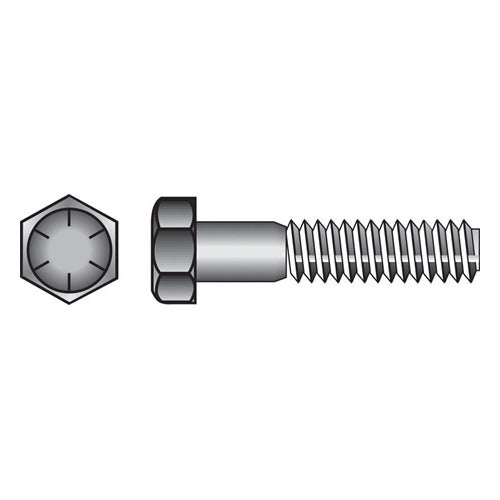 HILLMAN 1/4 in. D X 3 in. L Heat Treated Steel Hex Head Cap Screw 100 pk — Model 220039